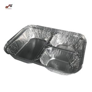China Kitchen 3 Compartment Aluminum Trays 750ml Easy Taking factory