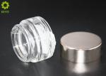 Empty Clear Glass Cosmetic Cream Jar , Round Shape 10g Beauty Product Containers