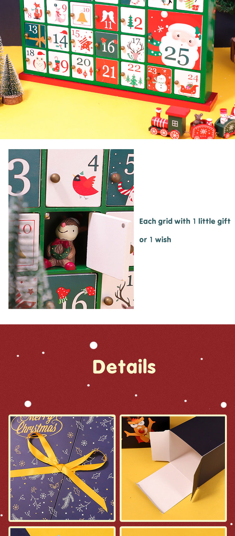 Cardboard Paper Box Christmas Recycled Calendar Gift Boxes