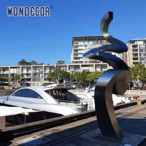 China Outdoor Square Metal Art Forged Geometric Shaped Stainless Steel Sculpture factory