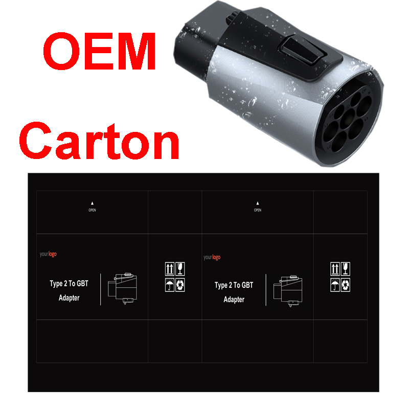 50 Amp Black AC EV Adapter Type 2 to GBT Adapter for EVSE GBT Car Charging Performance