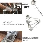 Odorproof Stainless Steel Kitchen Utensil Sets , Heat Resistant Utensil Set