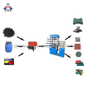 China Thick 15mm To 40mm Rubber Tile Making Machine Hydraulic Rubber Vulcanizing Machine factory
