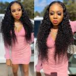 16 Inch 250g HD 13X4 Curly Full Lace Human Hair Wigs