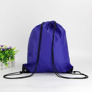China Anti Bacterial PP Reusable Drawstring Bag 125gsm Drawstring Eco Bag Purple factory