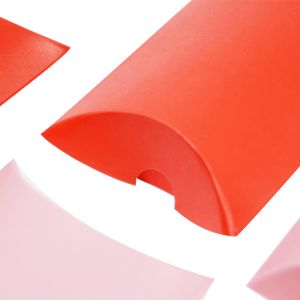 Coated Paper Pillow Shaped Packaging Box With Custom Logo For And Recycled