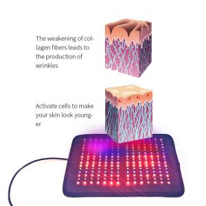 China Customized LED Color Light Therapy Mat 8W*2 Infrared Shoulder Heating Pad factory
