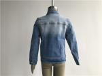 Fashion Kids Denim Jacket Button Through Stretch Light Wash Trucker Jacket