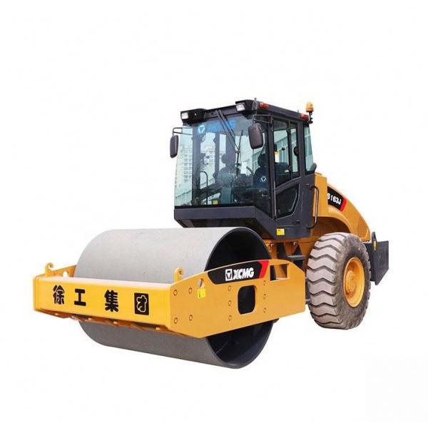 China 16t Earth Roller Compactor Machine / Yellow Road Maintenance Equipment factory