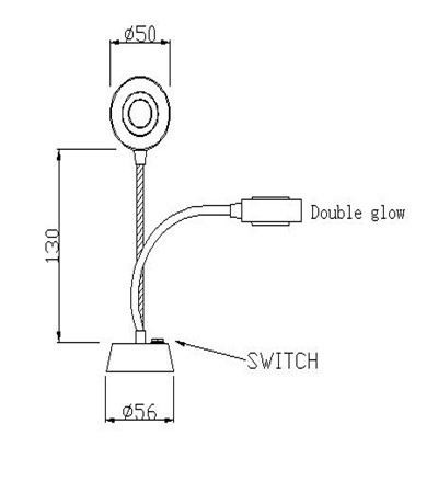 LED Light Source Double Side Glare Design for Hotel Wall and RV BOAT in 2700-6500K CCT