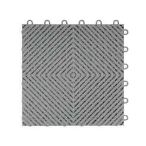 Light Gray PP Interlocking Floor Tile 400*400mm For Use In Garages Workshop