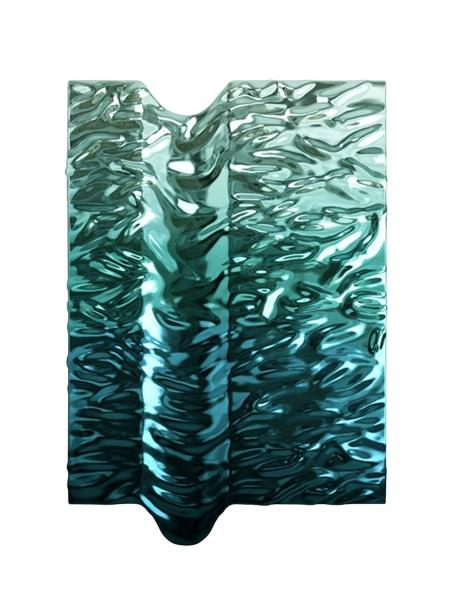Premium 304 316 SS Plating Water Ripple Wall Art Decor For Modern Star Hotel