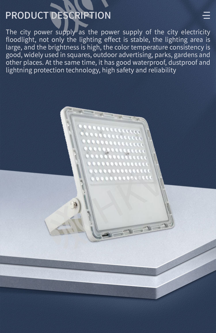 50W 100W 150W 200W 250W High Power LED Floodlight Cool / Warm White IP65