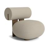 Living Room Chair With Wood Leg Creative Modern Wooden Leisure Style Lamb Wool