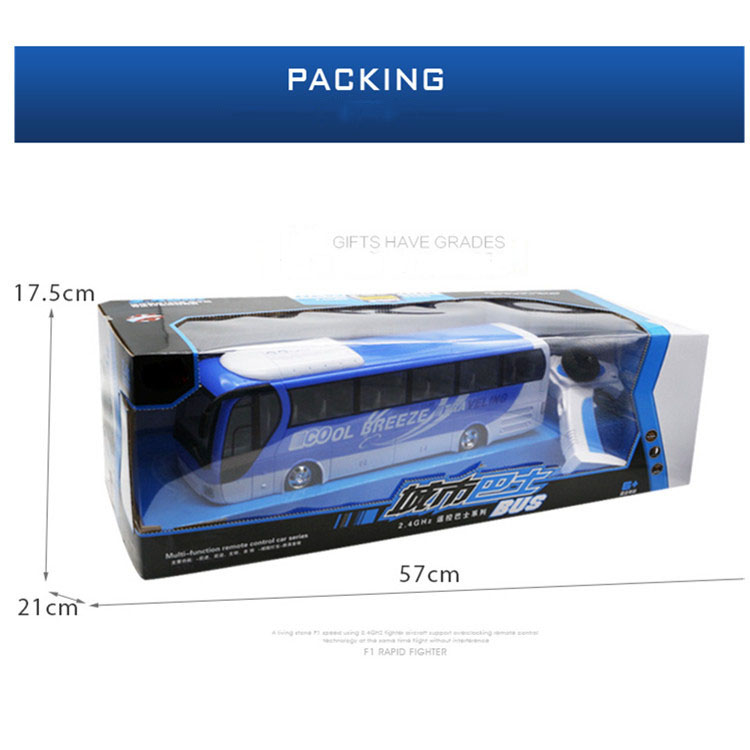 Electric Simulation Sound and Light RC Bus Child Toy for Kids Age Range 8 to 13 Years
