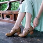 S390 Leather Shoes Handmade Toe Layer Cowhide High Quality Women'S Shoes Custom