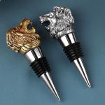 Animal Head Wine Stopper Custom Logo Zinc Alloy Metal Champagne Stopper