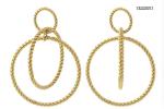 5cm Stainless Steel Gold Earrings American Style Multiple Circles Earrings