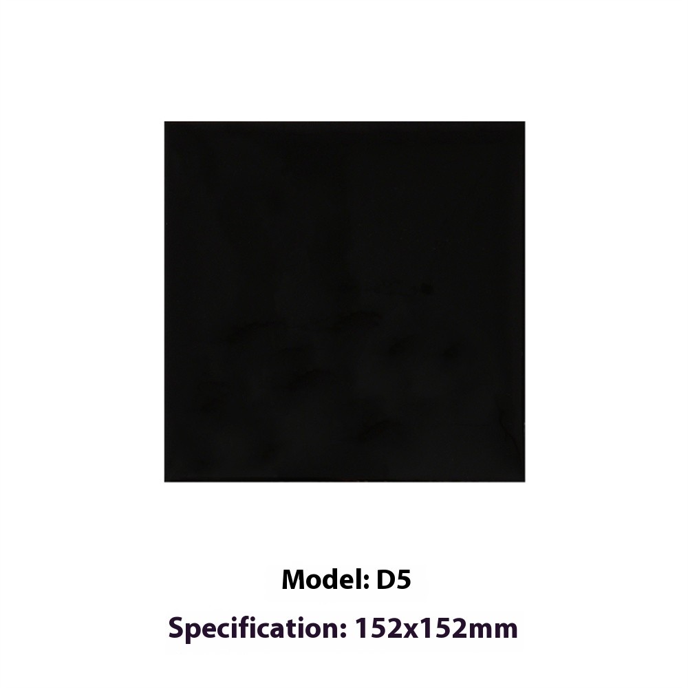 Black And White 152x152mm Glossy Subway Ceramic Wall Bread Tiles For Bathroom