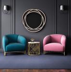 Modern Nordic Commercial Meeting Armchair Sofa With Metal Frame