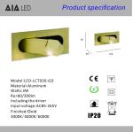 Recessed Hotel Reading Book Wall Lamp Modern Interior Bedroom Bedside Home Decor