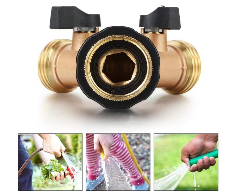 2 Way 3/4'' Distributor Separate On Off Brass Y Valve