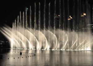 China Large Sea Floating Music Dancing Fountain With Stainless Steel For Water Surface factory