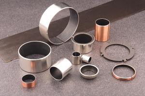 China Custom OEM Graphite Filled Bronze Bushings AlSn20Cu Steel Backing Flanged Sleeve factory