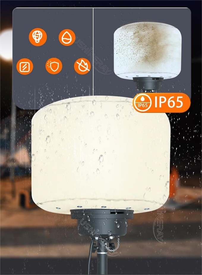 Battery Powered Reusable Led Balloons 200W 320W Mobile Lighting Tower For Outdoor Events