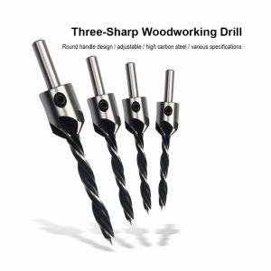 HSS Brad Point Countersink Drill Bit Set 5Pcs DIN/ANSI