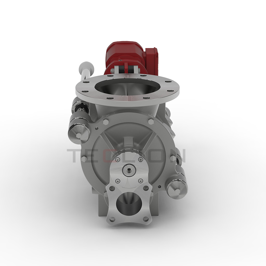 Blow Through Multiport Rotary Valve Air Lock Feeder For Powder Pellet Handling