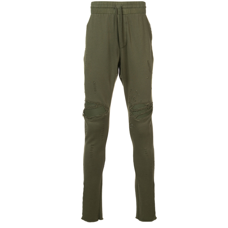 Cotton Army Men's Skinny Jogging Pants Green Color