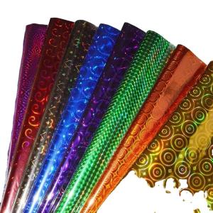 China 100mm-1800mm Width Bopp Holographic Colored Film in Many Color and Design Variations factory
