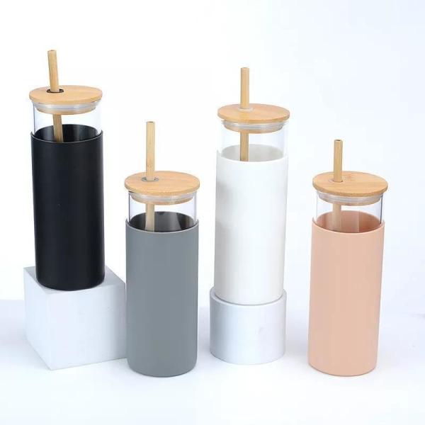 Reusable Design 20oz 17oz Water Bottle Residential Glass Juice Tumbler Glass