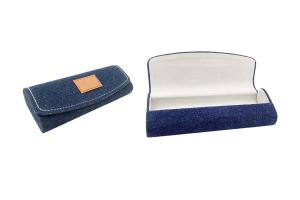 China New Arrivals Denim Semi-Hard Optical Glasses Packing Case Jeans Eyewear Case Box factory
