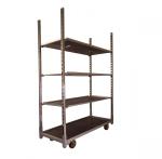 Folding 1350x565x1900mm Steel Danish Flower Trolley Cart Four Wheels For Garden