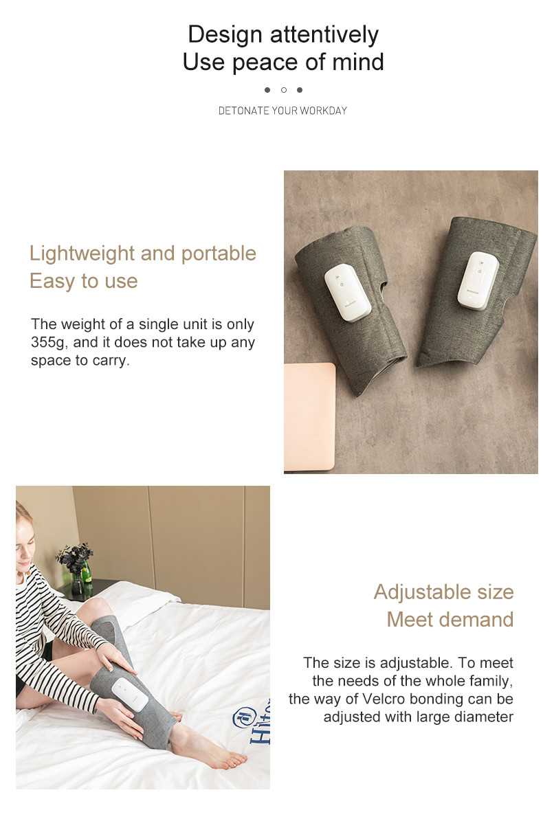 2200mAh Wireless Air Compression Leg Massager For Lymphedema