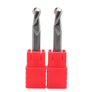 China HRC 55° R2.5*5*10*5*75 2 Flutes Ball Nose End Mill For Aluminum Without Coating factory