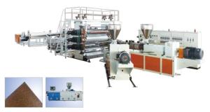 China Bamboo Powder And Fiber Composite Plastic Extrusion Line For Well Shaped Sheet factory