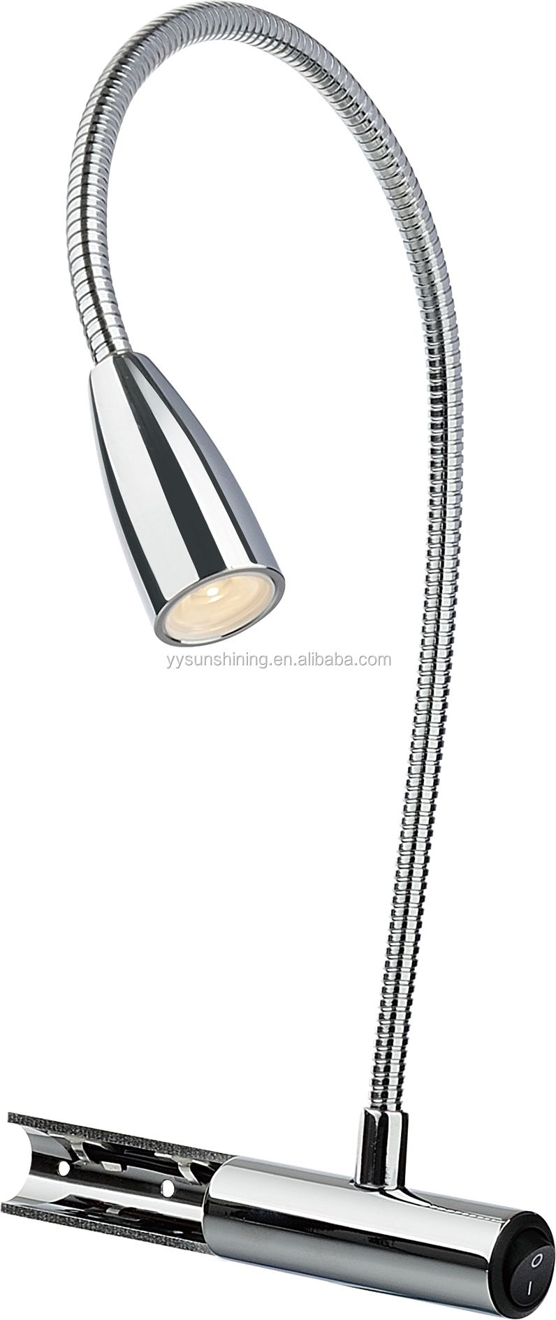 80 Ra Color Rendering Flexible Gooseneck LED Bedside Reading Light with On-off Switch