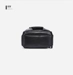 Solid Leather Backpack Travelling Bag Laptop Waterproof PU Mens 11.4x6.7x19.3"