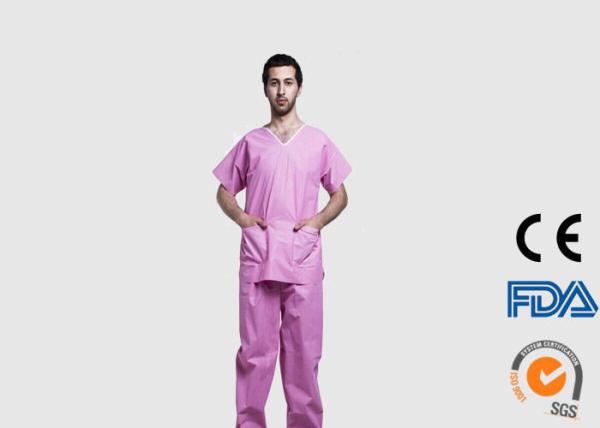 Lightweight Waterproof Disposable Coveralls Surgical Scrubs Environmentally