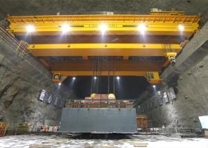 China Workstation Double Girder Overhead Cranes 130/60 Ton For Hydropower Industry factory