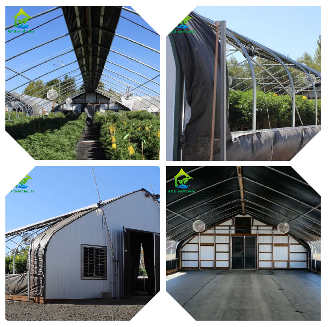 Auto Blackout Greenhouse Exterior Light Deprivation Greenhouse Film Rolling Greenhouse