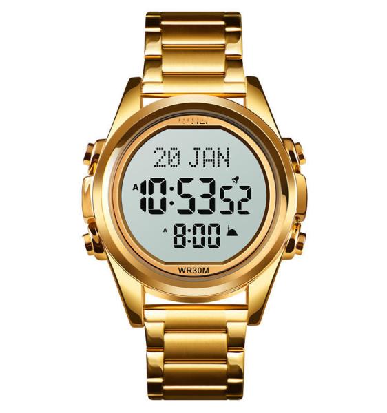 azan watch 1667 Qibla Relojes multi-function multi-mode hunted watch online