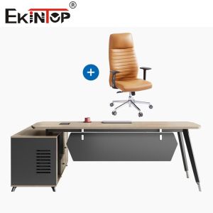 Modern Style Oak Manager Office Desk Executive Desk with Drawers Custom