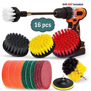 China 16PCs PP Electric Drill Brush Set For Car Wash Household Cleaning factory