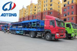 China 28 Ton Flat Platform Truck Trailers For Cargo Transport factory