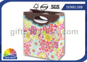 China Cute Personalized Small Wrapping Paper Gift Bag with Die Cut Handle for Gift Packaging factory