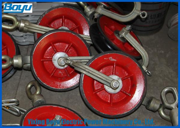 China Steel Wheel Diameter 308mm Hold Down Block Conductor Under 630mm2 Stringing Blocks factory